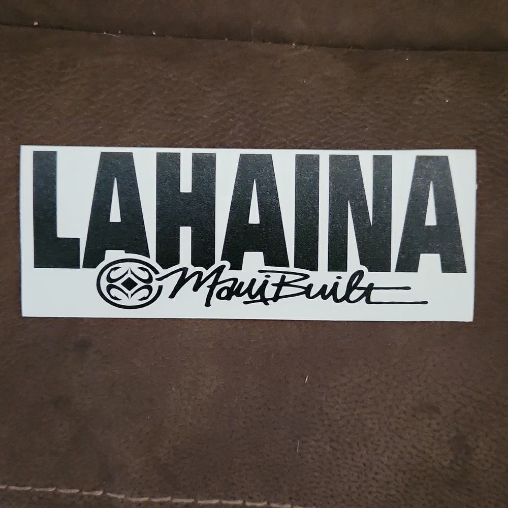 Mauibuilt Lahaina Bumper Sticker NEW